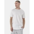 thumbnail image 6 of No Boundaries Men's & Big Men's Longline Curved Hem Elongated Tee Shirt, 2-Pack, Sizes XS-5XL, 6 of 7