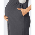 thumbnail image 6 of G4Free EverGoing Maternity Overalls with Pockets Adjustable Straps Pregnancy Wide Leg Jumpsuit Shorts Casual Work, 6 of 8
