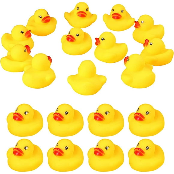 50 Pcs Mini Yellow Rubber Duck Party Decoration, Bath Toy Rubber Duck