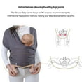 thumbnail image 6 of Gllquen Baby Wrap Carriers Organic Cotton Slings, for Toddlers, Infant, Newborn 35 lbs, Dark Gray, 6 of 10