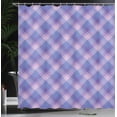 thumbnail image 3 of Ambesonne Violet Shower Curtain, Ornamental Tartan Design, 69"Wx70"L, Ceil Blue Lavender, 3 of 4
