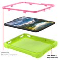 thumbnail image 7 of Kids Case for iPad 10th Gen 10.9 inch 2022, Ring Multi-Functional Grip Stand Shockproof Full-Body Rugged Protective Hybrid Case Cover for iPad 10th Generation,Green + Rose, 7 of 7