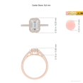 thumbnail image 6 of ANGARA Lab Grown Emerald-Cut Diamond Halo Ring for Women in 14K Rose Gold (Size-5x3mm| Color-F-G| Clarity-VS) | April Birthstone, Anniversary, Jewelry Gift for Women | Lab-Grown Diamond Ring, 6 of 8