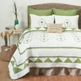 thumbnail image 2 of Martinique Embroidered Tropical Palm Tree Twin Cotton Lightweight Coastal Beach Quilt, 2 of 6