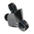 thumbnail image 1 of 3-Way Y-Block Fitting Adapter AN12 12-AN Male to 2X AN10 10-AN Male BLACK 3-Way Y-Block Fitting Adapter AN12 12-AN Male to 2X AN10 10-AN Male BLACK, 1 of 6