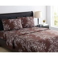 thumbnail image 5 of SL SPIRIT LINEN HOME EST. 1988 Foliage Microfiber Sheet Set Queen - Black, 5 of 5