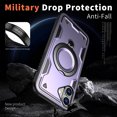 thumbnail image 4 of Allytechgroup for iPhone 16 Plus Case with 360° Rotable Kickstand,  [Include 1X Screen Protector] [Magnetic Car Mount Support] Military Grade Drop Protection Phone Cover for iPhone 16 Plus, Purple, 4 of 6