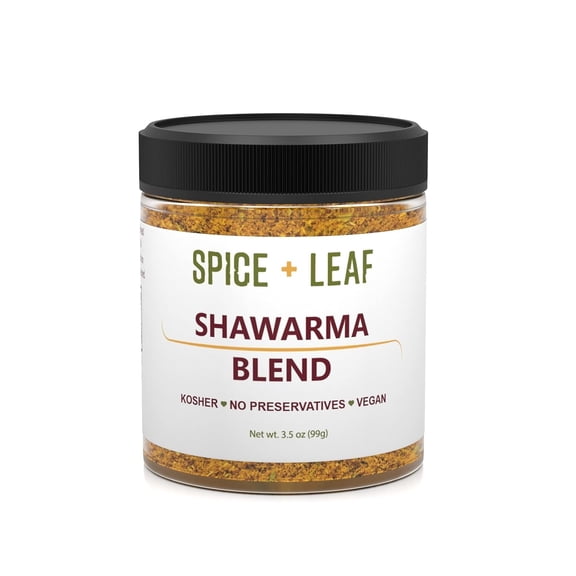 SPICE LEAF Shawarma Seasoning for Middle Eastern Flavor, Kosher and Vegan Spices, 3.5 oz