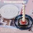 thumbnail image 4 of Circle Candle Tray , Silicone 3D Round Candlestick Mould  For Craft Lovers For Home, 4 of 8