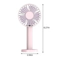thumbnail image 3 of Ventilador portátil de mano | Recargable por USB y a pilas | 3 velocidades | Ventilador de escritorio personal para oficina, viajes, escuela y exteriores, 3 of 7