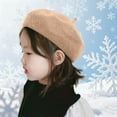 thumbnail image 2 of BFHHYA French Beret Hat for Kids Boys Girls Elegent Classic Fashion Warm Beanie Cap Beret for Party Romantic Themed Fancy Dress 2-4 Years, 2 of 6