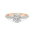 thumbnail image 3 of 3 Carat IGI Certified Round Shape Lab Grown Diamond Engagement Ring | 14K Rose Gold | Atria Secret Double Halo Lab Diamond Ring | FG-VS1-VS2 Quality Friendly Diamonds, 3 of 5