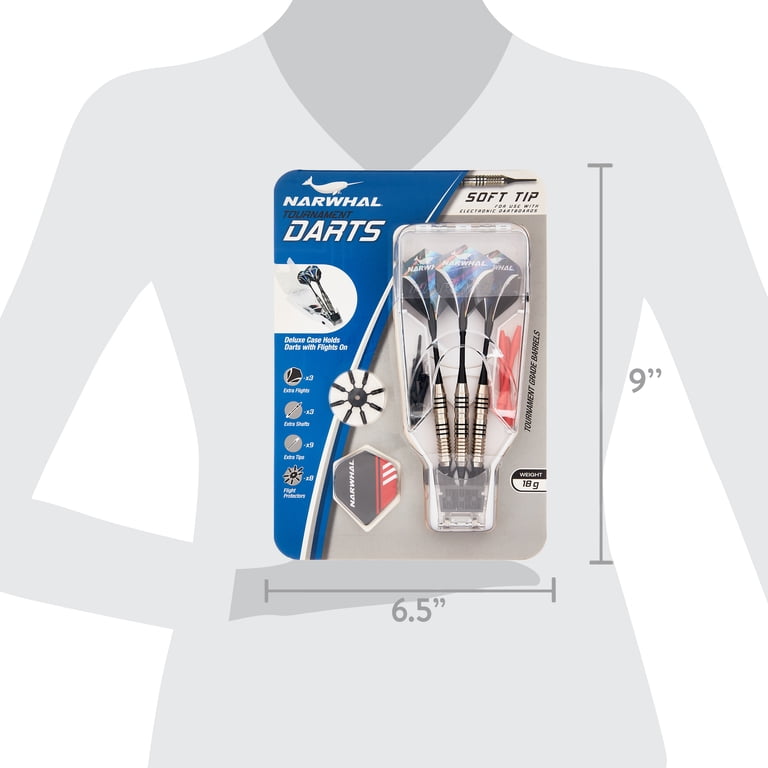Narwhal Tournament Soft Tip Dart Set for Electronic Dartboards