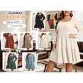 thumbnail image 4 of Cuteduck Women's Plus Size Fall Sweater Dress Long Sleeve Babydoll Dresses with Pocket, 1X-5X, 4 of 9