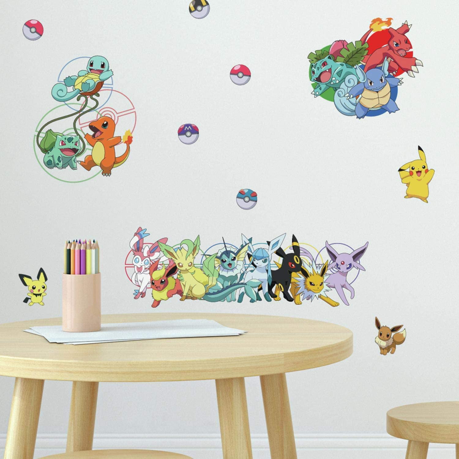 Pokemon Character Family Custom Wall Decal Decor Sticker Vinyl Decor Art KA37 
