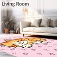thumbnail image 2 of ODIKA 3'x5' Machine Washable Non-Slip Area Rug, Kitten Needlecraft Educational Activity Family Project High Traffic Rug, Pink, 641475, 2 of 7