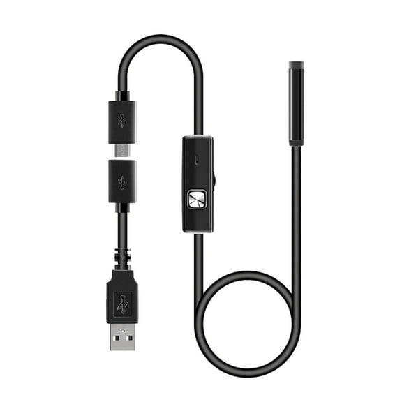 High-Definition USB Endoscope Camera for Home Use - 7mm Industrial Inspection with LED Lights, Ideal for Wax Removal and Microscopic Exploration