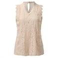 thumbnail image 4 of DuoJiaJ Womens Lace V Neck Tunic Tank Tops Casual Sleeveless Shirt Blouse Workout Tank Tops Women, 4 of 5