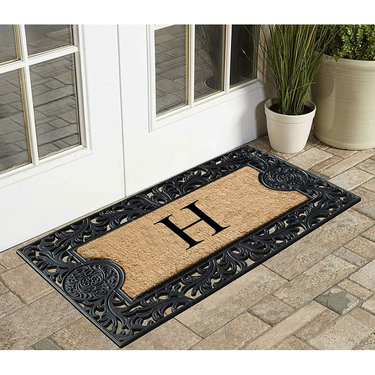 Vennocci DM42 Entryway Rug Outdoor Doormat Rubber Front Entrance Door  Welcome Mat Brown 47 x 32