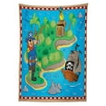 thumbnail image 3 of Ambesonne Cartoon Tablecloth Rectangular Table Cover, Funny Pirate Ship Island, 52"x70", Multicolor, 3 of 4