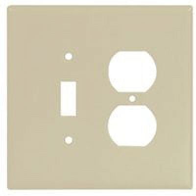 Eaton Wiring Devices 2148V-BOX Combination, Oversize Wallplate, 2-Gang, Thermoset, Ivory 10 Pack