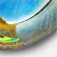 thumbnail image 3 of Designart 'Kayak in River Little Planet ' Modern wall clock, 3 of 6
