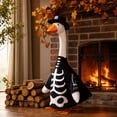 thumbnail image 6 of Halloween Porch Goose Outfits 23 Inch Polyester Skeleton Dress Up for Outdoor Yard Decor Spooky Goose Costume for Family Garden Multicolor by MPOISVA, 6 of 8