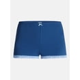 thumbnail image 4 of No Boundaries Women's Sleep Lace Shorts, Deep Lagoon, XS, 4 of 4