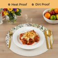 thumbnail image 4 of Eucalyptus Leaves Round 13 Inch Placemats Set of 2, Green Summer Botanical Rustic HeatResistant Non Slip Place Mats for Dining Table, Wipeable Braided Kitchen Table Mats for Housewarming, 4 of 9