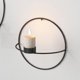 thumbnail image 4 of Organizador Decoración de candelero redondo geométrico de metal (candelabro corto negro 18,5 cm) Ehuebsd Libre de BPA, 4 of 6