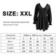 thumbnail image 2 of Camisas de manga larga para mujer, blusas casuales tipo túnica plisada, blusas con cuello en V, negras, M, L, XL, XXL, 2 of 5