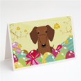 thumbnail image 1 of Carolines Treasures BB6130GCA7P Œufs de Pâques Dachshund Cartes de Vœux Rouges et Brunes & Enveloppes - Lot de 8, 1 of 1