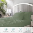 thumbnail image 2 of 800 Thread Count 100% Egyptian Cotton Sheet Set, 4 Pc Set, Sateen Weave,Soft Luxury Bedding, Fits Upto 15" Inch Deep Pocket (Sage Solid, Full Size), 2 of 7
