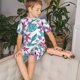 thumbnail image 4 of Balery Hawaiian Style Conjunto de Pijama Infantil de Manga Corta con Estampado – Ropa de Dormir de Algodón Suave-Large, 4 of 6