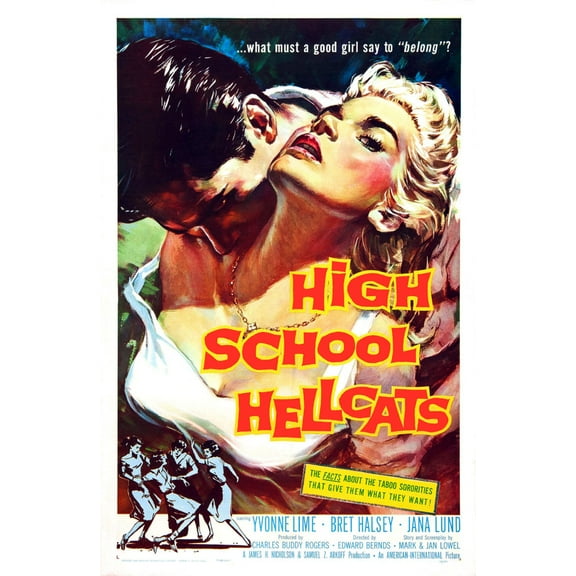 High School Hellcats Movie Poster Metal Sign 8Inx 12In Print On Metal 8x12 Square Adults Best Posters