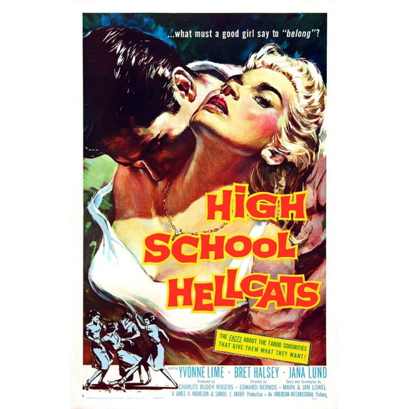 Western Graphic High School Hellcats Movie Poster 11inx17in Mini Poster 11x17 poster Color Category: Multi, Unframed, Ages: Adults, Rectangle