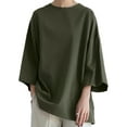 thumbnail image 3 of ZANZEA Womens Tops Shirts Solid Color Long Sleeve Pullover Blouses, 3 of 4
