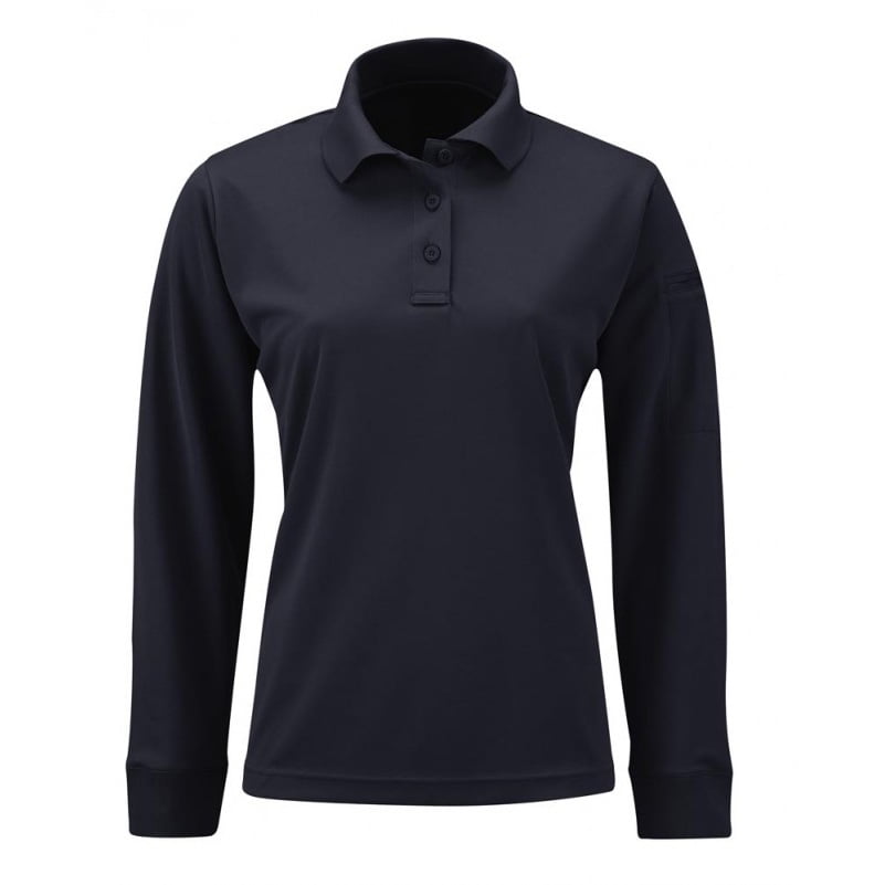 black polo shirt womens long sleeve