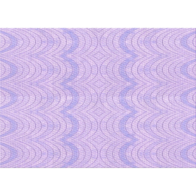 Ahgly Company Machine Washable Indoor Rectangle Transitional Bright Lilac Purple Area Rugs, 7' x 10'