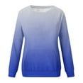 thumbnail image 5 of Busydd Womens Sweatshirts Gradient Color Crewneck Sweatshirts Long Sleeve Shirts for Women Casual Loose Oversized Hoodie Pullover Tops Fashion Fall Clothes with Pocket, 5 of 5
