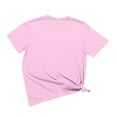 thumbnail image 3 of T-shirts pour Femmes Trapstar T-Shirt Imprimé pour Femmes Décontracté Graphique Filles Juniors Manches Courtes T-Shirt Fantaisie Hauts avec Col Rond (Rose, G), 3 of 3