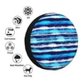 thumbnail image 4 of Pofeuu Ice Blue Stripes Print Spare Tire Wheel Cover for Car Truck SUV Camper Universal Fit Spare Tire Cover RV Spare Tire Covers-14 inch, 4 of 6