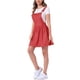 thumbnail image 4 of Vestido mini overall lindo para mujer con tirantes ajustables en rojo con flores, 4 of 6