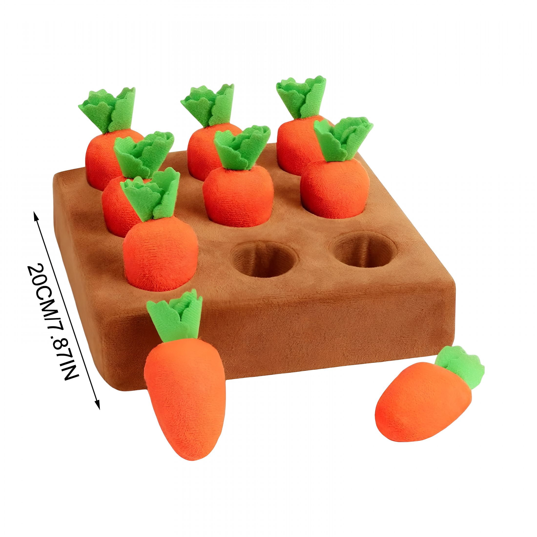 BESTSKY 2026 New Dog Enrichment Puzzle,Carrot Dog Toys Interactive Squeaky Carrot Farm Snuffle Mat for Mental Stimulation and Puppy Brain Training,Small,Medium and Large Dogs with 9 Carrots