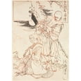 thumbnail image 2 of Tsukioka Yoshitoshi 18x24 Black Ornate Framed Double Matted Museum Art Print Titled: Chujohime (About 1875-1885), 2 of 5