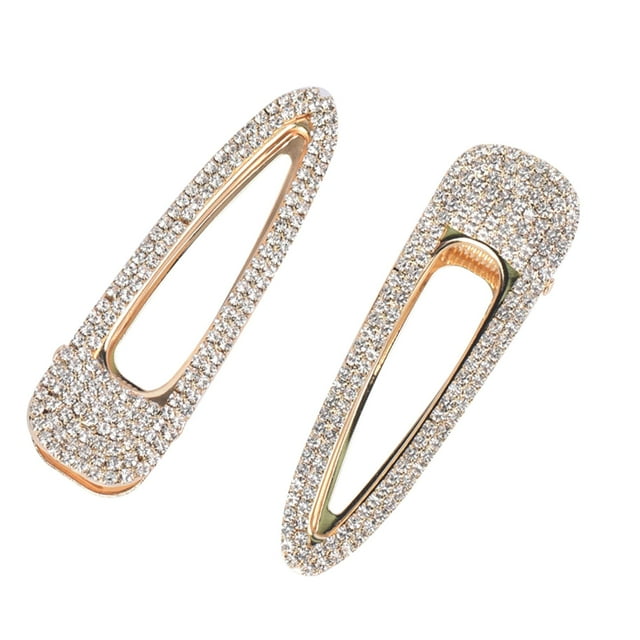 2 piezas, elegantes pinzas para el cabello con diamantes, pasadores de maquillaje, herramienta para peinar el cabello para mujer, horquillas para el cabello con diamantes de imitación