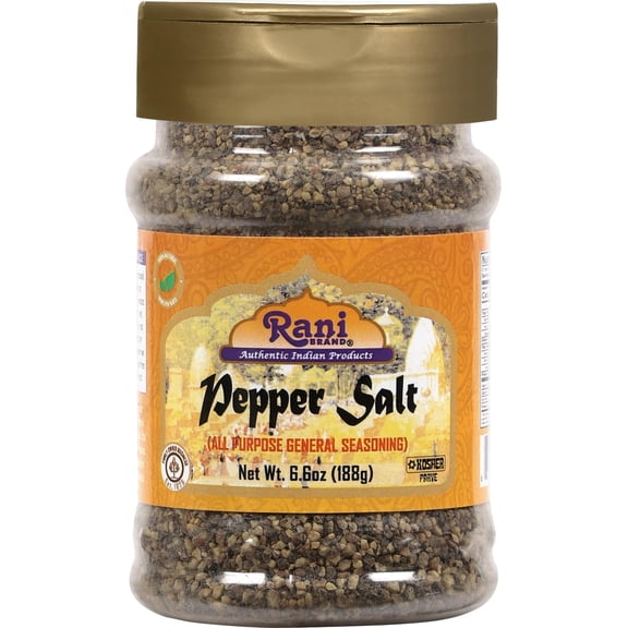 Rani Pepper Salt Seasoning (All Purpose General Seasoning) 6.6oz (187g) PET Jar ~ All Natural | Gluten Friendly | Non-GMO | Kosher | Product of India