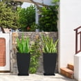 thumbnail image 5 of FIASON 2 Pack 21" Black Tall Outdoor Large Planters Pots,Front Porch Planter Pots with Drainage Design Holes for Patio, Porch, Garden, Indoor, 5 of 13