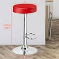 thumbnail image 4 of Costway Ensemble de 2 Tabourets de Bar Ronds Pivotants Réglables Chaise de Pub avec Repose-Pieds Rouge, 4 of 10