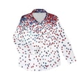 thumbnail image 4 of 4th of July Outfits for Women American Flag Graphic T-Shirts Long Sleeve Button Down Blouses 250th Anniversary USA Shirt Dressy Casual Tops, 4 of 5